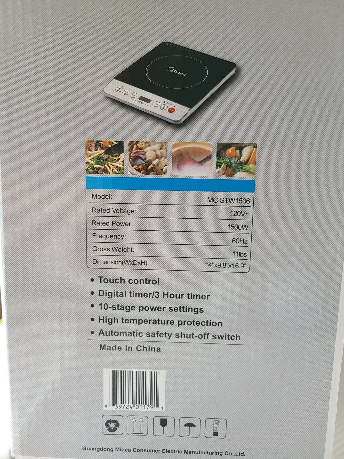 Midea Cookware Sensor Touch Electric Countertop Induction Cooker [STW-1506] - Fresh Stock Dated February 2026