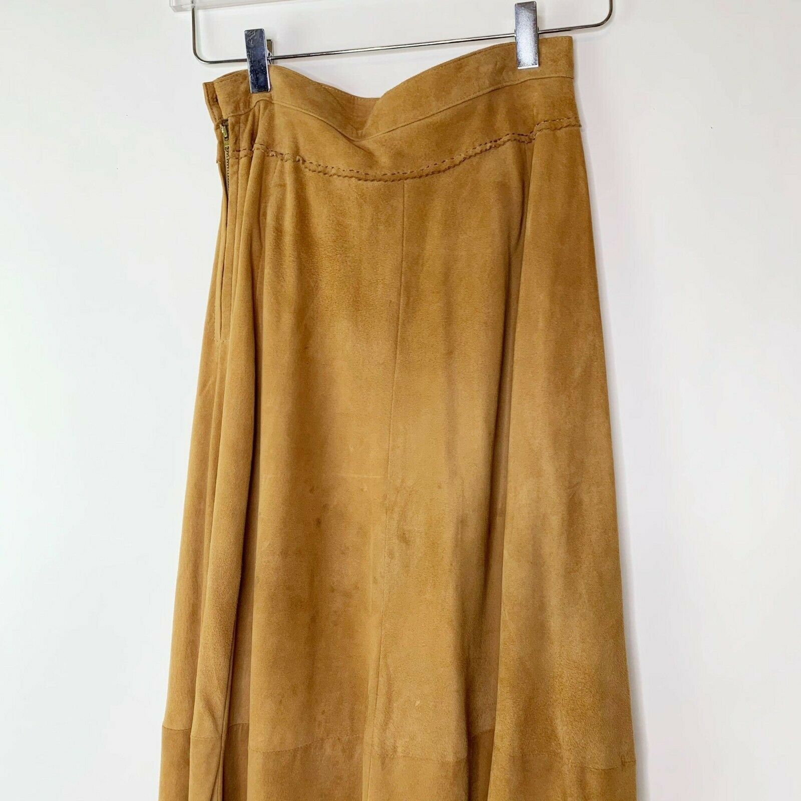 Ralph Lauren Country Vintage Suede Maxi Skirt Sz 4 Brown - Fresh Stock Dated December 2025