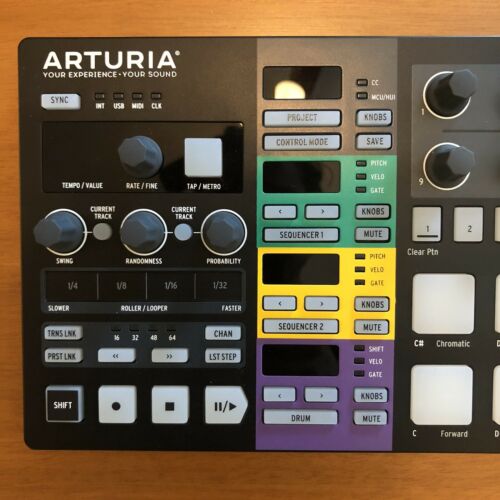 Barely Used Arturia Beatstep Pro (Black) w/ Factory Box and Cables - Fresh Stock Dated February 2026