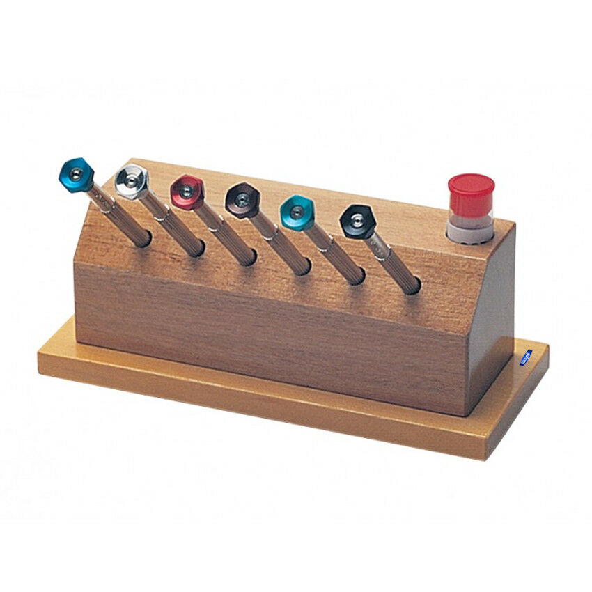 Screwdriver Set W/ Reversible Blade In Wooden Stand 6 Pc Set watchmaker tool - Fresh Stock Dated February 2026