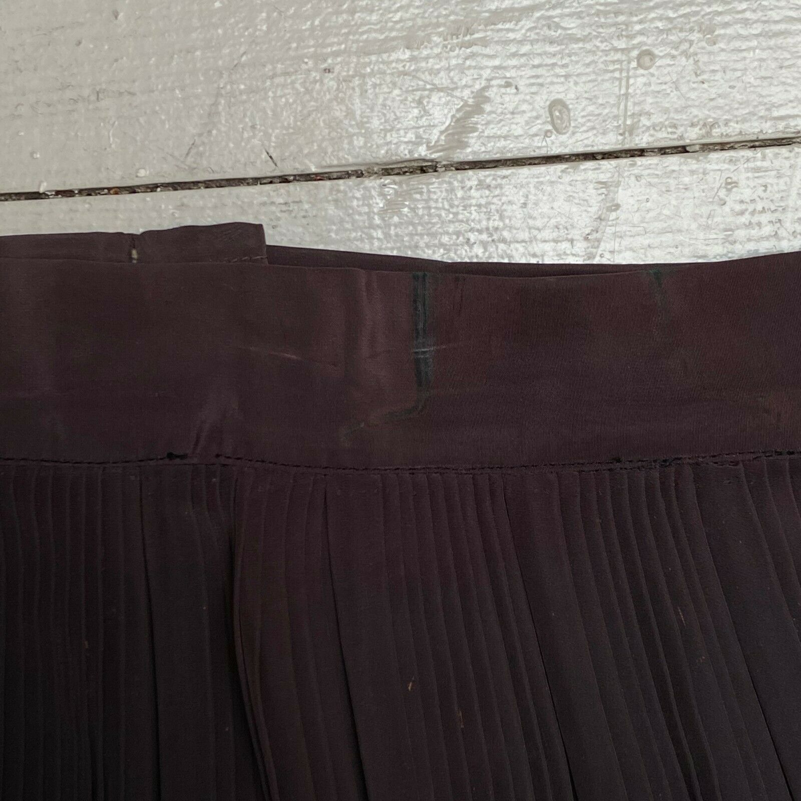 VTG 1940s Dark Plum Pleated Rayon Full Skirt XS - Fresh Stock Dated February 2026