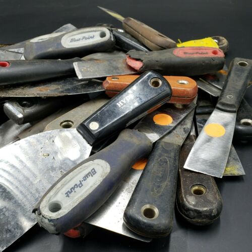 Lot of 47 Putty Spackle Scraper Drywall Knifes Used Surplus Aircraft Tools - Fresh Stock Dated February 2026