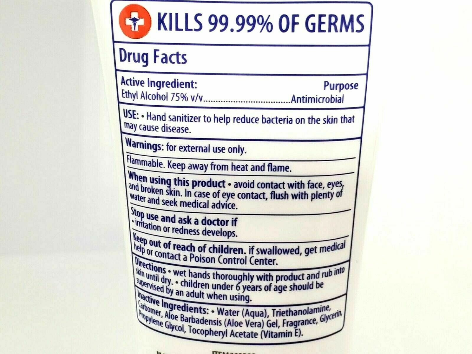 Wish Advanced Hand Sanitizer Pocket Size 3.38 fl oz Tube Vitamin E, 75% Alcohol - Fresh Stock Dated February 2026