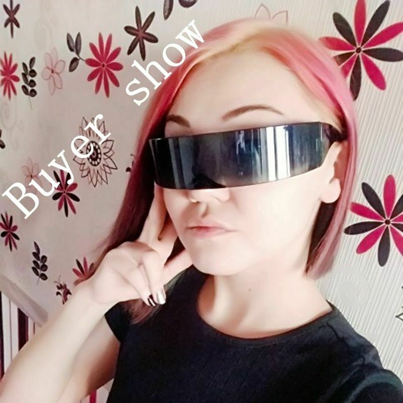 Futuristic Sunglasses Men Women Glasses Wrap Around Sun Glass Novelty Cool Mask - Fresh Stock Dated February 2026