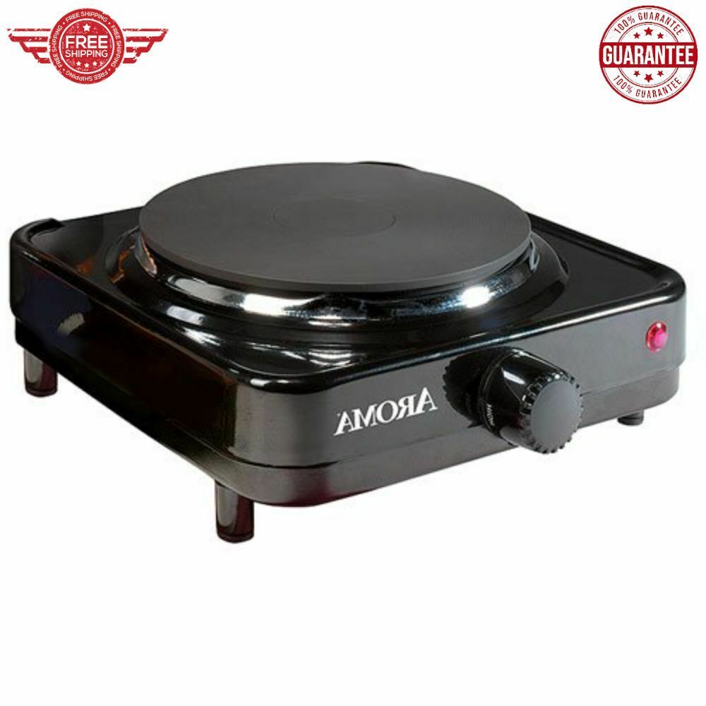 Electric Cooktop Single Burner Hot Plate Range Four Temperature, Black - Fresh Stock Dated February 2026