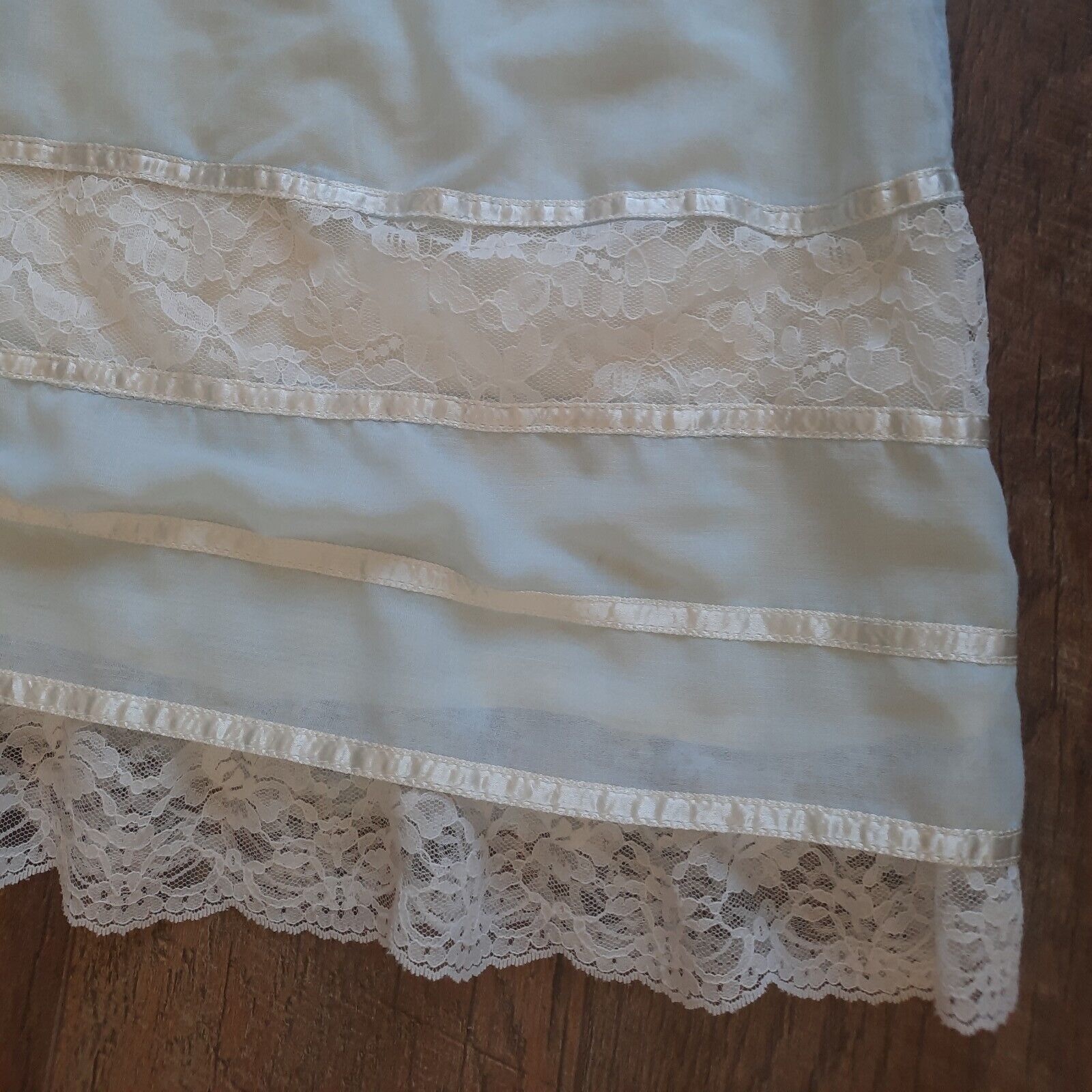 Vintage Gunne Sax by Jessica McClintock Size S Blue White Skirt Midi Lace - Fresh Stock Dated March 2026