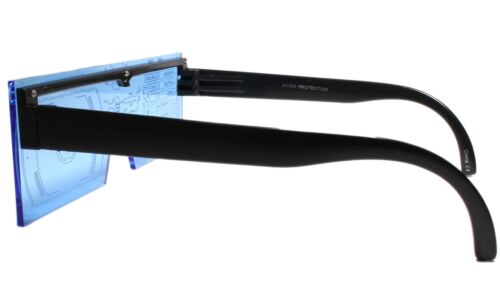 Cyberpunk Futuristic Bionics Tron Costume Cosplay Neon Green Visor Sun Glasses - Fresh Stock Dated February 2026