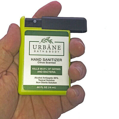 Urbane Antibacterial Pocket Hand Sanitizer .6oz 6/Pack - Fresh Stock Dated February 2026