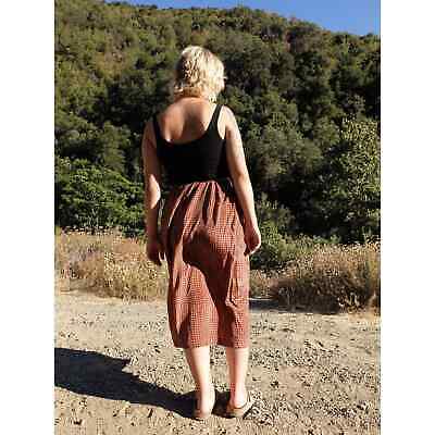 Vintage 70s Silk Floral High Waisted Below-the-Knee Midi Skirt - Fresh Stock Dated February 2026