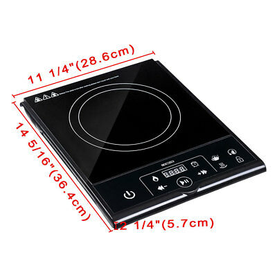 1800W Electric Single Induction Cooker Portable Burner Cooktop Digital Hot Plate - Fresh Stock Dated December 2025