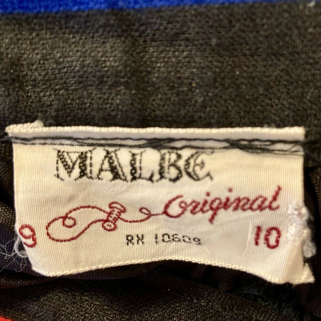 MALBE Original BoHo Hippie Maxi Skirt Sz 9 10 Bold Color Patchwork Sequin Vtg 60 - Fresh Stock Dated February 2026