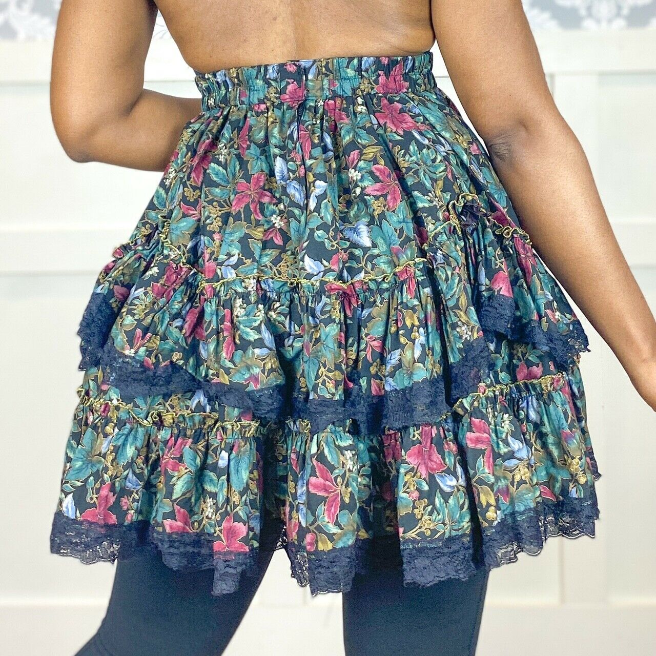 1980s Vintage Square Dance Style Mini Skirt Size Small/Medium - Fresh Stock Dated February 2026