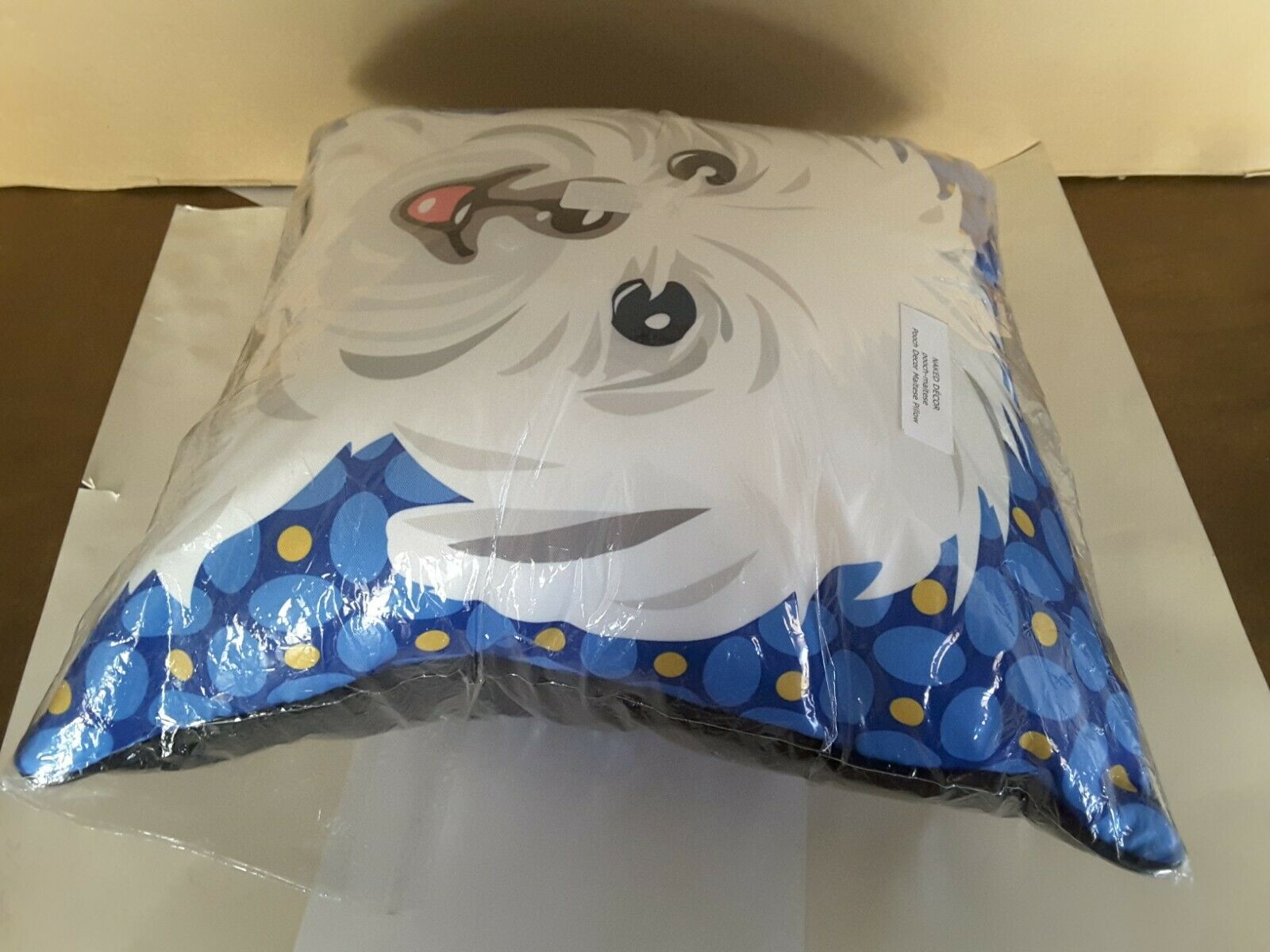 NAKED DECOR Pooch Maltese Pillow. Pooch Decor Maltese Pillow. NEW - Fresh Stock Dated February 2026