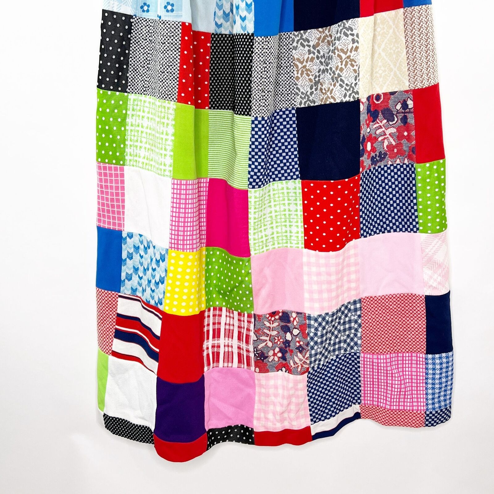 Handmade Sz S? 70's Patchwork Quilt Maxi Skirt Vintage Retro Prop Costume - Fresh Stock Dated March 2026