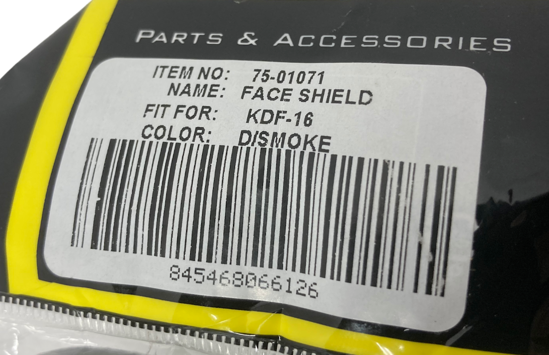 Scorpion Helmet Face Shield Dark Smoke EXO 75-01071 Fits KDF-16 - Fresh Stock Dated February 2026