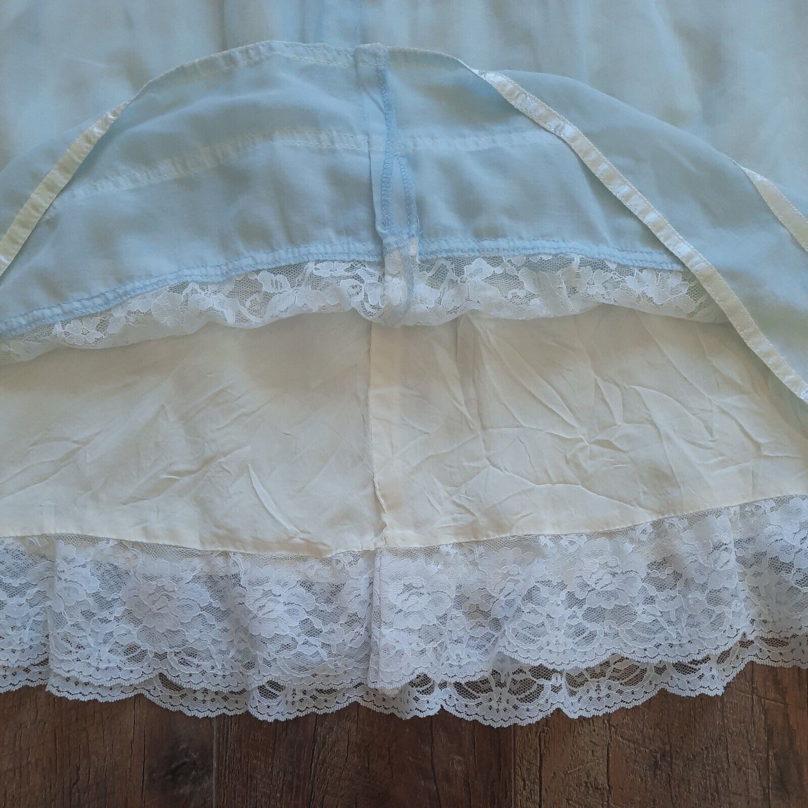 Vintage Gunne Sax by Jessica McClintock Size S Blue White Skirt Midi Lace - Fresh Stock Dated March 2026