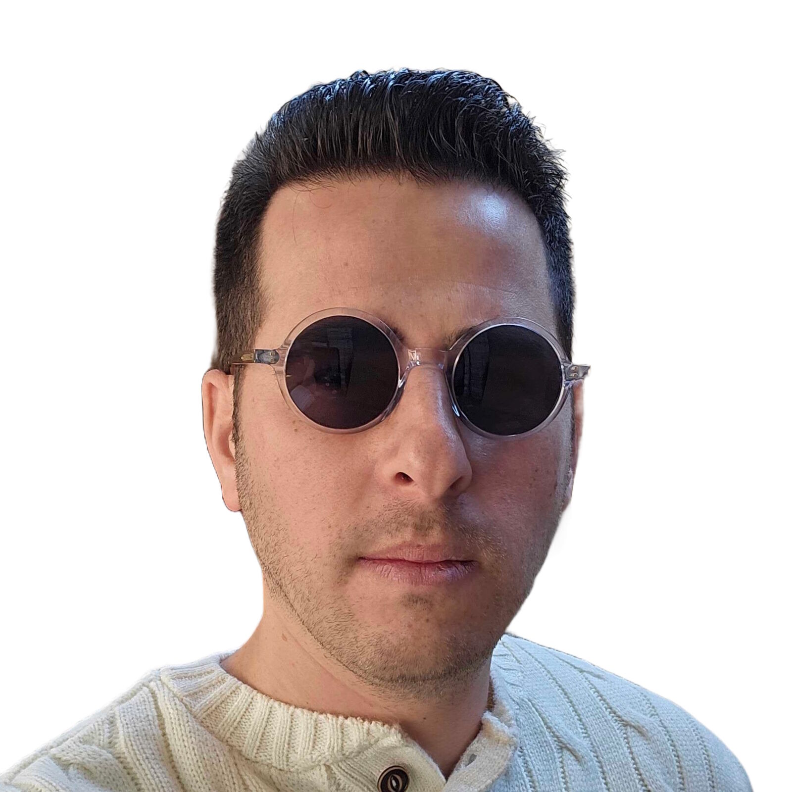 Leon Round Sunglasses The Professional Movie Costume Grey Lenses Glasses Léon - Fresh Stock Dated February 2026