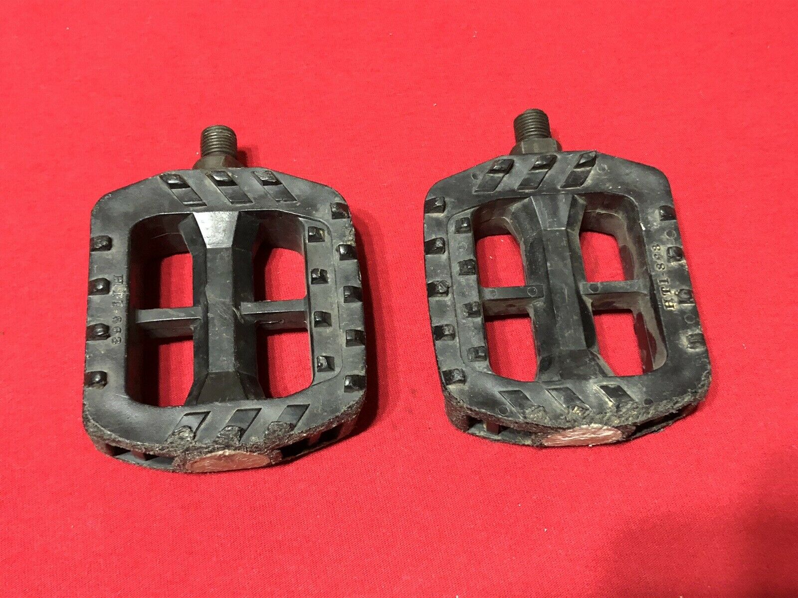 ORIGINAL 1/2 80’s GT PERFORMER PEDALS HTI 863 BLACK OLD SCHOOL BMX HTI-863 - Fresh Stock Dated December 2025
