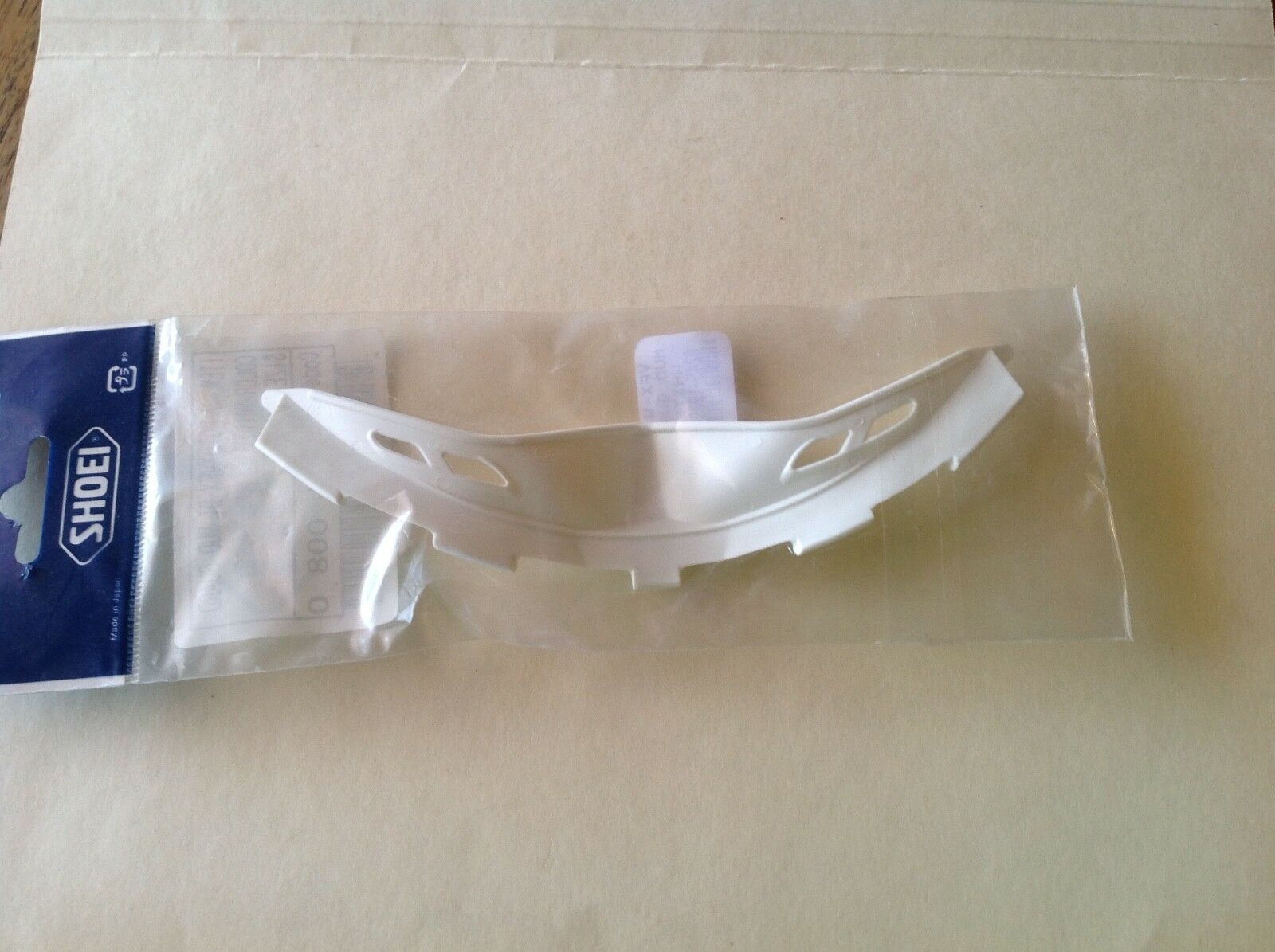 New Shoei 0245190900 VFX-W Mud Guard - White - Fresh Stock Dated February 2026