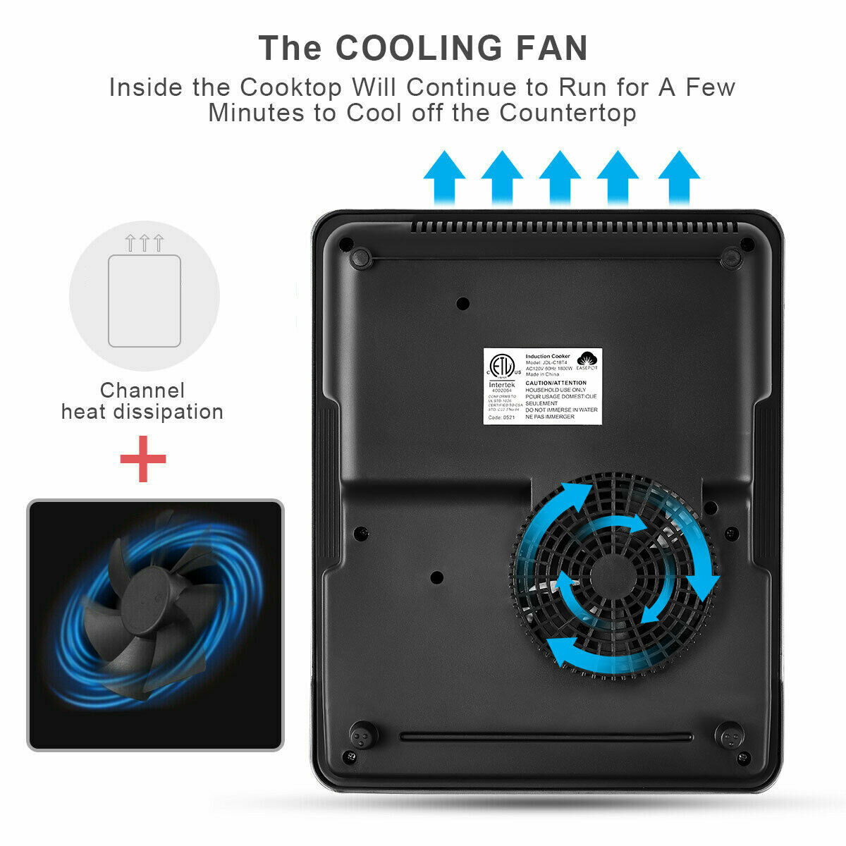 Portable Electric Induction Cooktop 1800W Single Burner Cooker Timer CHILD LOCK - Fresh Stock Dated February 2026