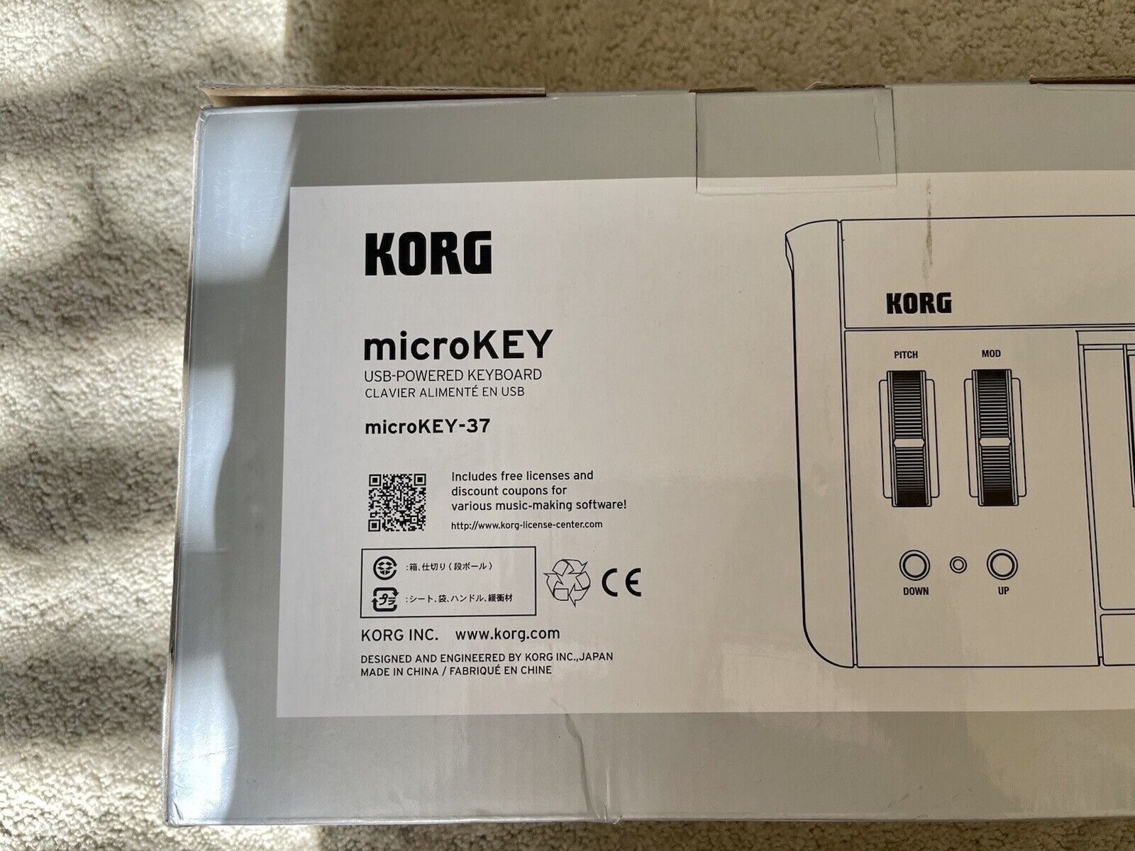 KORG microKEY 37 Mini Key Controller 37 Key USB Keyboard Controller - Fresh Stock Dated February 2026