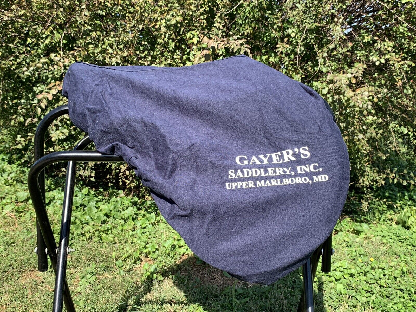 Cotton English Saddle Cover Dressage Navy Blue Green Covers Protector Soft - Fresh Stock Dated December 2025