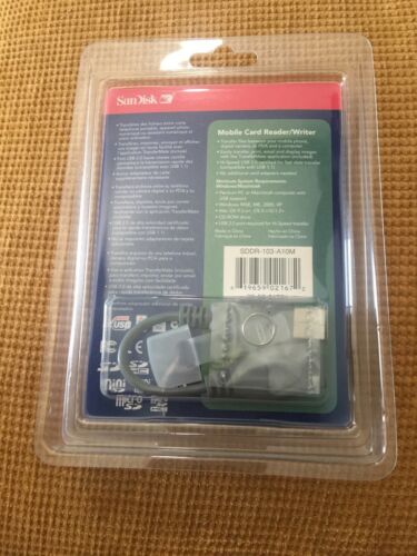 SanDisk Mobile Card Reader/Writer, USB 2.0 (SDDR-103-A10M) (NEW!) - Fresh Stock Dated February 2026