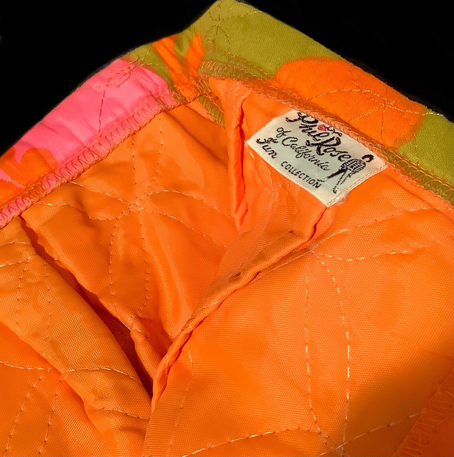 VTG 60s Phil Rose of California Psychedelic Floral Hippie Quilted Maxi Skirt S - Fresh Stock Dated February 2026