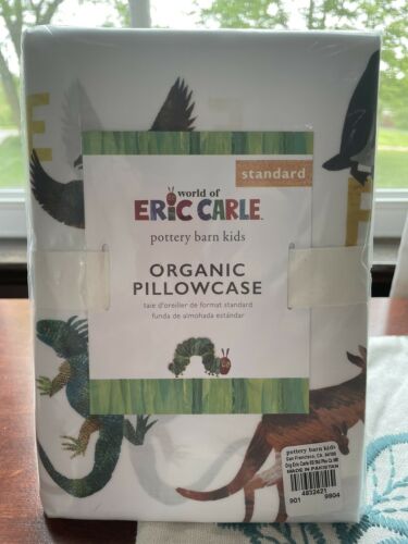 Pottery Barn ORGANIC Eric Carl Hungary Caterpillar Pillowcase ABC holiday gift - Fresh Stock Dated December 2025