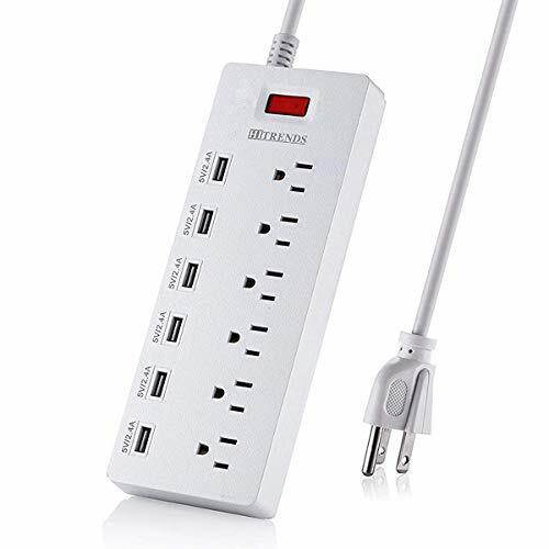 Surge Protector Power Strip with 6 USB Charging Ports, USB 6 Outlets White - Fresh Stock Dated February 2026