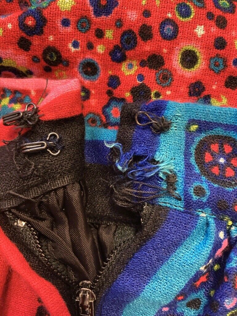 MALBE Original BoHo Hippie Maxi Skirt Sz 9 10 Bold Color Patchwork Sequin Vtg 60 - Fresh Stock Dated February 2026