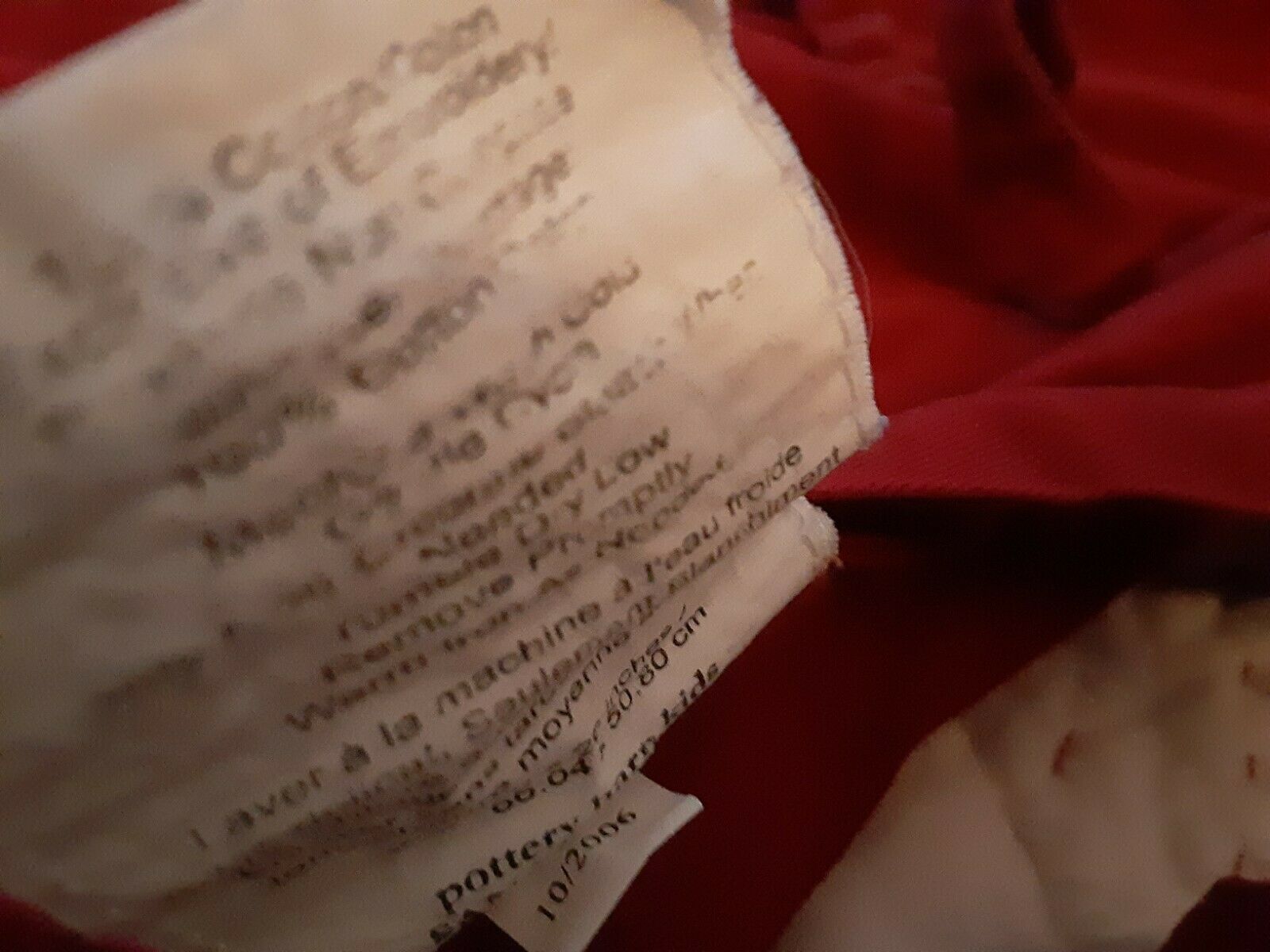 1 Pottery Barn Kids RED & Ivory White STARS Quilted Pillow Sham ~ Standard - Fresh Stock Dated December 2025