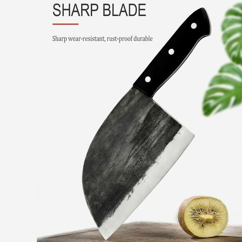 Kitchen Knife Bone Chopper Knife Forged Carbon Steel Chef Knive Kitchen Chopping - Fresh Stock Dated December 2025