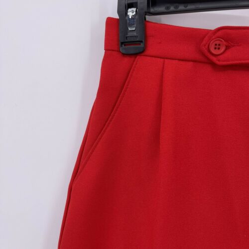 Vintage McGregor Sz S 8 Action Waist Red Pleated Front A Line Skirt with Pockets - Fresh Stock Dated March 2026