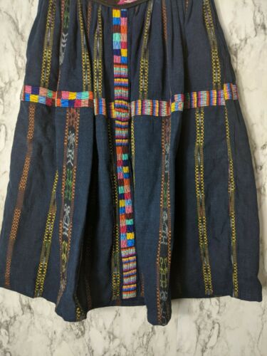 S Vintage 50s Hand Loomed Skirt Woven Embroidered Guatemalan Pin Up 50s Boho - Fresh Stock Dated March 2026