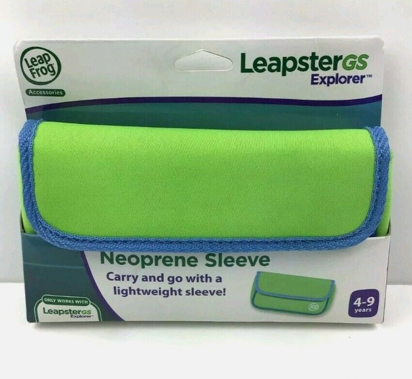 Leap Frog Leapster GS Explorer Neoprene Green Sleeve Case Wallet - Case Only - Fresh Stock Dated February 2026