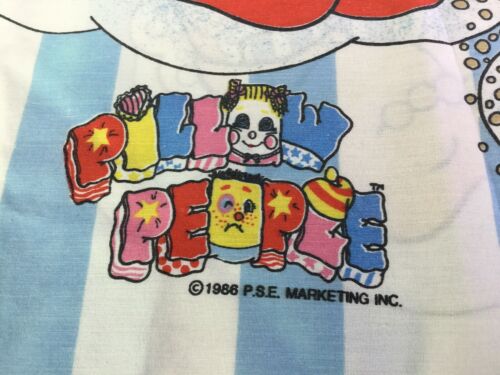 VTG 1986 PILLOW PEOPLE Twin Pillow Case Sham Bed Fabric For Crafts Cartoon 80s - Fresh Stock Dated December 2025