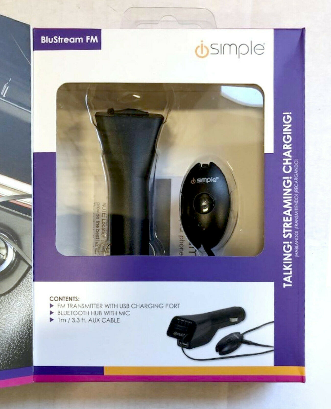 NEW iSimple Bluetooth Car Wireless BluStream FM Transmitter 2017 version - Fresh Stock Dated February 2026
