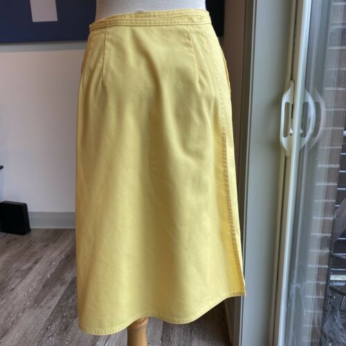 Vintage 70's Koret of California Canary Yellow Wrap Skirt Women's M L - Fresh Stock Dated February 2026