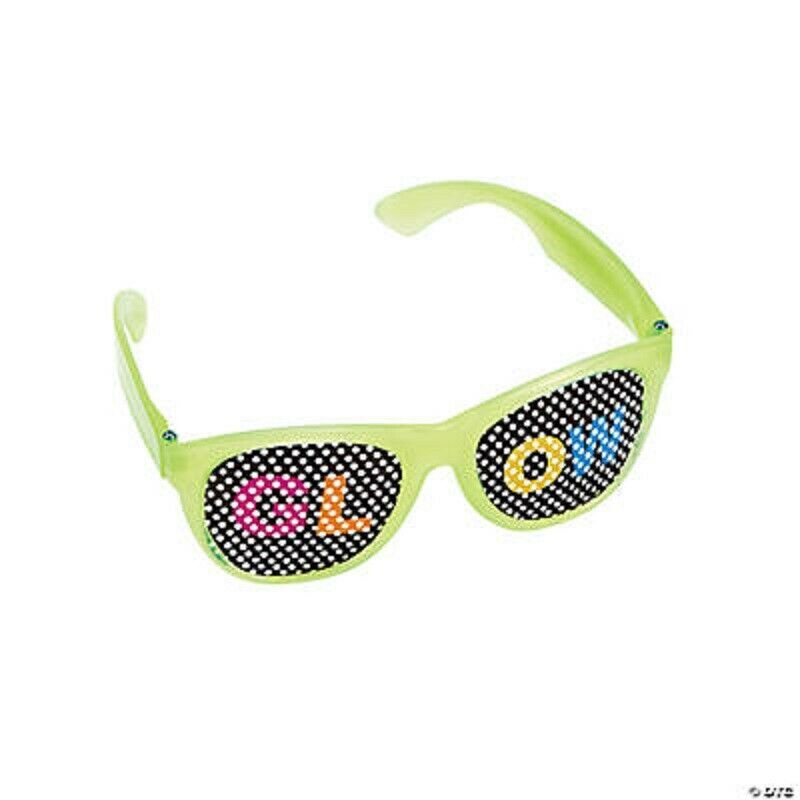 Glow in the Dark Adult Glasses Accessory Costume Attire Birthday Party - Fresh Stock Dated December 2025
