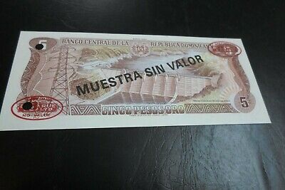 Dominican Republic 5-50-100-500-1000 Pesos 1980 Specimen TDLR Uncirculated - Fresh Stock Dated December 2025