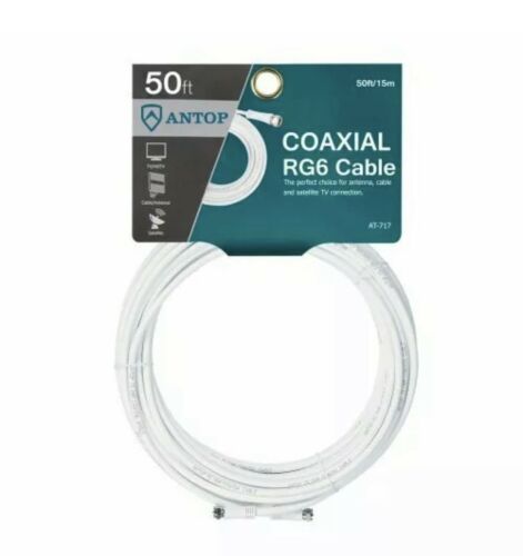 ANTOP Coaxial RG6 Cable AT-717 50ft/15m - Fresh Stock Dated December 2025