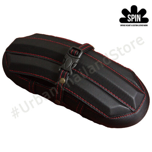 Vintage Cycling Bicycle Helmet Adult L'eroica Retro Black Red Stitches - Fresh Stock Dated December 2025