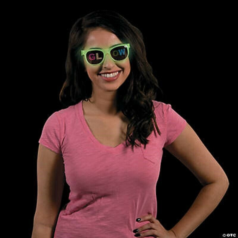 Glow in the Dark Adult Glasses Accessory Costume Attire Birthday Party - Fresh Stock Dated December 2025