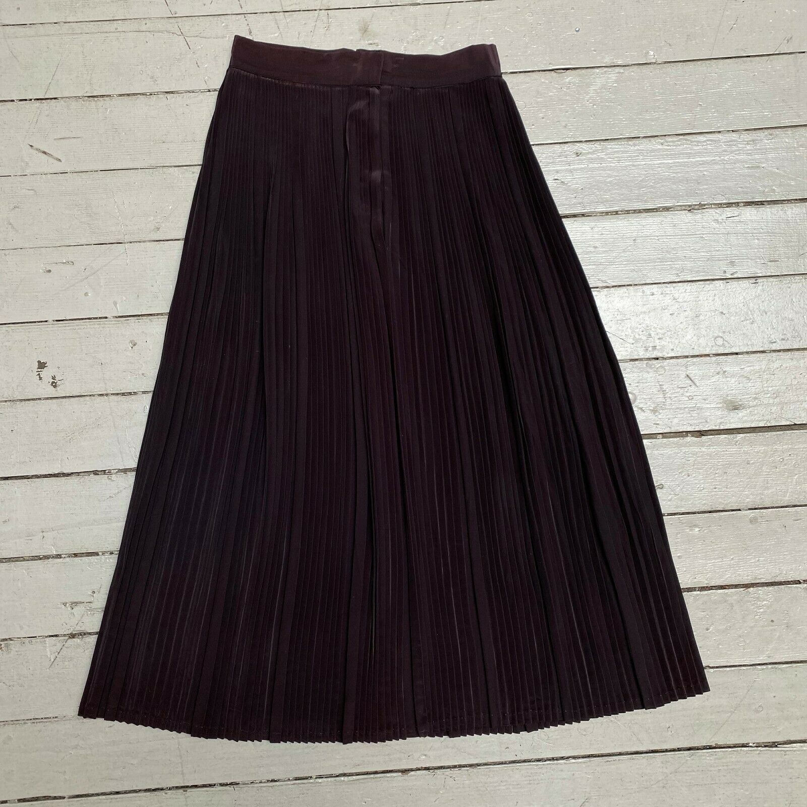 VTG 1940s Dark Plum Pleated Rayon Full Skirt XS - Fresh Stock Dated February 2026