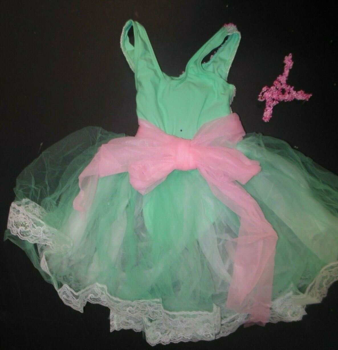 romantic length ballet costume brooch included child Sz Small 4-6m Mint Green - Fresh Stock Dated December 2025