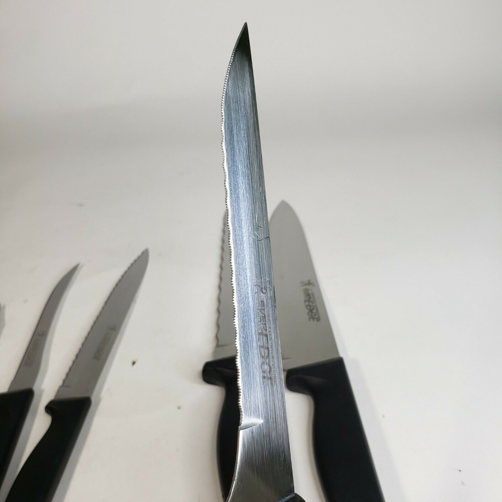 J A Henckels Everedge 6 Knife Kitchen Set w/ Block Chef's Fillet Paring Boning - Fresh Stock Dated January 2026