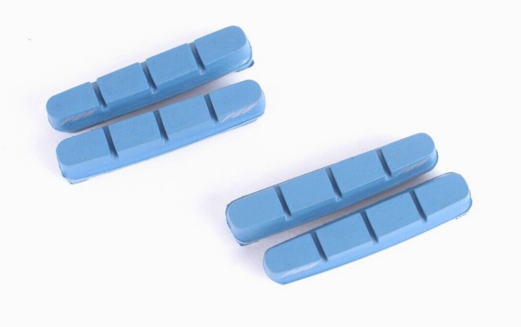 NEW Set of 4 Brake Pads for Carbon Rims BLUE for Shimano / SRAM Rim Calipers Pub - Fresh Stock Dated February 2026