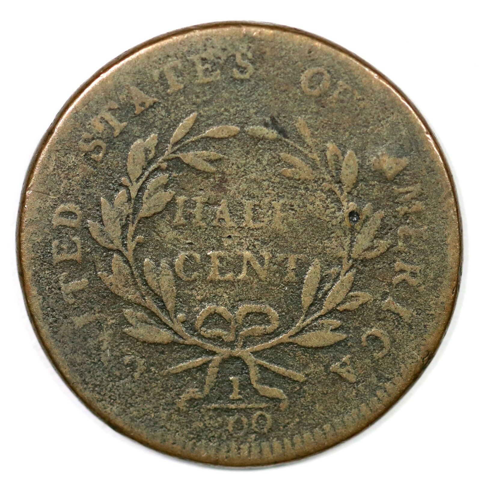 1797 C-3a R-3 Plain Edge Low Head Liberty Cap Half Cent Coin 1/2c - Fresh Stock Dated February 2026