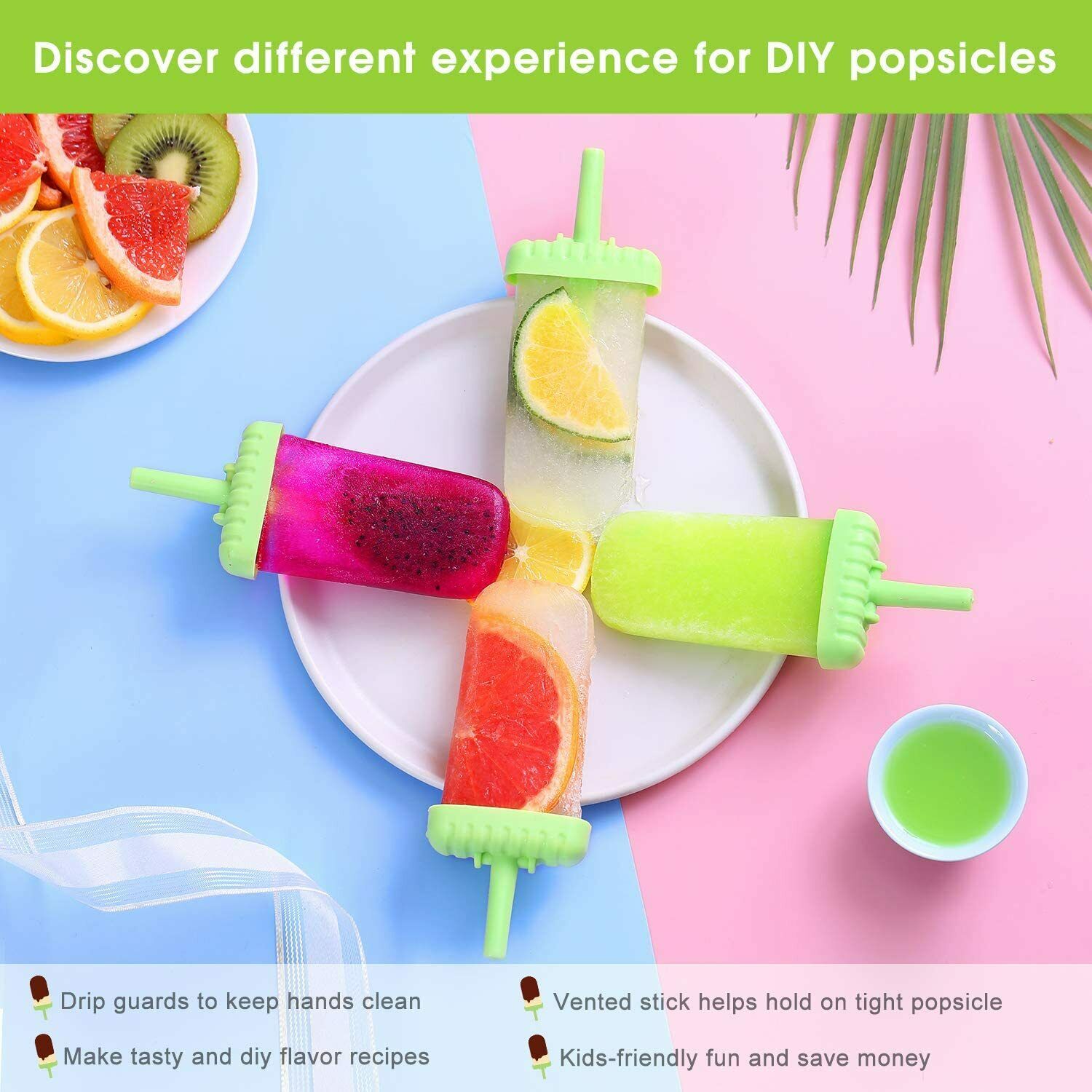 Moldes De Silicona Reutilizable Para Helados Paletas Hacer Helado Molde Maquina - Fresh Stock Dated December 2025